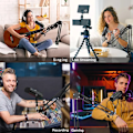 Miniatyrbild 3 av 7: Professionell USB Streaming Podcast PC Mikrofon Studio Kardioid Kondensator Mic Kit med Bom Arm För Inspelning Twitch YouTube