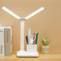 Miniatyrbillede 4 af 11: LED skrivebord lampe USB dæmpbar touch foldbar bord lampe med kalender temperatur ur nat lys