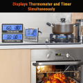Miniatyrbild 6 av 8: Digital Bakgrundsbelysning LCD Display Dubbel Sond BBQ Ugn Kött Grill Matlagning Kök Termometer