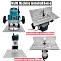 Miniatyrbild 6 av 9: Multifunktionell Aluminium Router Bord Insats Plåt Träbearbetning Elektrisk Trä Router Flip Plåt
