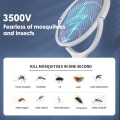 Miniatyrbilde 6 av 8: Rask lading racket Kill Fly Bug Sikkerhet ABS Justerbar Elektrisk Mygg Swatter