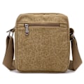 Miniatyrbillede 5 af 7: Mænd's Casual Style Canvas Skulder Messenger Tasker Multi-lomme med låg Håndtaske Crossbody Flap Taske
