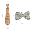 Miniatyrbild 3 av 5: 10 stycken LED Bowtie Blinkande Light Up Paljetter Slips LED Rose Slips