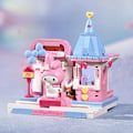 Pikkukuva 8 / 10: Sanrio Anime Hello Kitty Pochacco Cinnamoroll Pompompurin Kuromi House Bilding Blocks Bricks