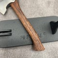 Miniatyrbillede 5 af 6: Rustfrit stål mini skarp økse træ håndtag  fast klinge