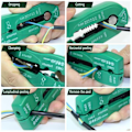 Miniatyrbilde 3 av 5: Multifunksjon wire kutter kabel stripper line wire stripping crimp verktøy mini bærbart hånd verktøy