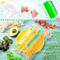 Pikkukuva 6 / 7: 100 kpl Kertakäyttö Jää Pop Muoti Pussi Iso Freeze Mehu Sinetöity pussit DIY Juice Jogurtti Smoothie Pussi Suppilolla