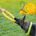 Miniatyrbillede 2 af 3: Kæledyr Flyvende Discs Træning Ring Trækker Hund Legetøj Biddemodstandsdygtig Tygge Legetøj