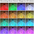 Miniatyrbillede 5 af 8: LED Krystal Bord Lampe Rose Lys Projektor 3/16 Farver Touch Nat Lys Romantisk Diamant Atmosfære Lys USB Home Bar Dekor