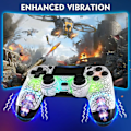 Pikkukuva 4 / 5: RGB ohjain PS4 Slim Pro Joystick Gamepad Dual Värinä Langaton Bluetooth joypad