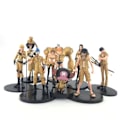 Miniatyrbillede 1 af 7: One Piece 9pcs/set 9-23CM Luffy Golden City Theater Edition Tony Tony Chopper Zoro Nami Action Figures