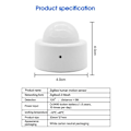 Pikkukuva 5 / 6: Tuya Zigbee Mini Smart PIR liike ilmaisin Ihminen keho infrapuna anturi varkaudenesto