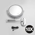 Miniatyrbillede 6 af 6: 8-tommer Makeup Mirror Chrome 10x Magnifying Double Side USB Mirrors