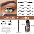 Miniatyrbillede 4 af 8: N Øjenbryn Pulver Stencil Kit Makeup Shadow Stick One Step Øjenbryn Shaping Langvarig Stempel Kit