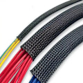Miniatyrbillede 5 af 6: 3M Sort Isoleret Flet Sleeving 19mm Tight PET Wire Kabel Beskyttelse Udvidelig Kabel Sleeve Wire Gland