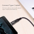 Pikkukuva 3 / 5: USB-C uros mikro USB tyyppi-c naaras muunnin Macbookille Samsung