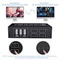 Miniatyrbillede 3 af 7: 4 Port HDMI KVM Switch 4 in 1 out 4K 60Hz HDMI USB Switch Selector
