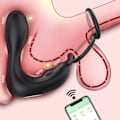 Pikkukuva 3 / 8: Bluetooth APP Mies Eturauhanen Hieronta Vibraattori Kaksoisrengas Viive Siemensyöksy Anal Plug Stimulaattori Aikuisten Seksi lelut
