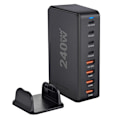 Miniatyrbild 5 av 7: 240W  Skrivbord Laddare 8-portar USB Typ C PD Laddare Snabb Ladda 3.0 USB Typ C Snabb Laddare