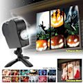 Miniatyrbilde 2 av 7: Holografisk Projektor 12 Filmer Window Wonderland Film Projektor Spooky Nights