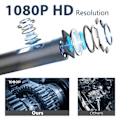 Miniatyrbillede 6 af 7: Dual / Single Lens Endoscope Kamera WiFi Mini Kamera Vandtæt Hård Wire Pipeline Inspektion Borescope