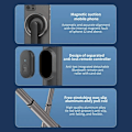 Miniatyrbild 7 av 7: Mobil telefon Stativ Bluetooth Selfie Stick Magnetisk Handhållen Kamera Stabilisator Skrivbord Integrerad Tiktok Live Triangel Stativ