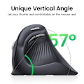 Miniatyrbilde 2 av 6: Vertikal Mus Trådløs Bluetooth5.0 2.4G Ergonomisk 4000DPI 6 Mute knapper