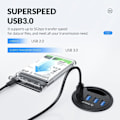 Pikkukuva 5 / 6: USB C HUB 3.0 pöytä pöytäkone läpivienti portilla tyyppi lukija liitin sovitin jakaja