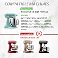 Miniatyrbillede 5 af 6: Flex-Edge Paddle Attachment til Kitchenaid 4.5-5 QT Tilt-Head Stand Blander Erstatning Silicone Pisker Skål Skraber Kling