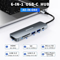 Miniatyrbild 4 av 7: USB C Hub med 2 USB 3.0 SD/TF/Micro SD Card Reader 4K HDMI 100W