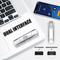 Miniatyrbilde 7 av 7: 2TB Metal U Disk 2 IN 1 OTG  Flash Drive USB 3.1  Pen Drives Memory Stick