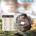 Pikkukuva 4 / 5: 5200mAh LED Camping tuuletin valot ulko USB ladattava tuuletin