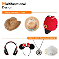 Miniatyrbillede 4 af 7: 10 stykker  Baseball Hat Krog Hat Sticking Krog Sporløs Krog Sort Minimalistisk Design Hat Rack