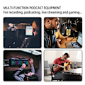 Miniatyrbilde 5 av 6: DJ utstyr mikrofon lyd kort konsoll studio lyd kort kit kabel telefon miksing datamaskin live stemme mikser