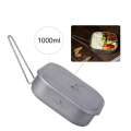 Miniatyrbillede 5 af 5: 1000ml Militær Rodder Tin Titanium Frokost Box Camping Bento Box