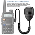 Miniatyrbillede 5 af 7: Professionel Skulder Højttaler Mic Mikrofon til Walkie Talkie