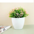 Miniatyrbillede 5 af 7: Kunstige planter potte grønne bonsai små træer græs planter potte pynt falske blomster