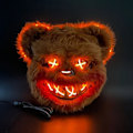 Miniatyrbillede 6 af 11: Horror Bloody Kanin Bear Maske Halloween LED Lysende Dyr Simulering Pels Maske Cosplay