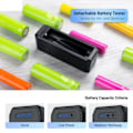 Miniatyrbild 5 av 9: Multi Slots 18650 Container AA AAA Batteri Case Hållare med Batterier Tester Vattentät Batteri Förvaring Låda