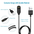 Pikkukuva 6 / 6: 1 mittari USB lataus kaapeli virta sovitin Garmin Fenix 7 7S 7X 6 6S 6X 5 5S 5X Forerunner