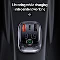 Miniatyrbillede 7 af 7: FM sender bil hurtig oplader til telefon bluetooth 5.0 bil kit lyd mp3 afspiller