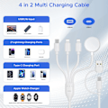 Miniatyrbillede 5 af 6: 4 i 2 Multi opladning kabel til Apple Watch Oplader USB C kabel