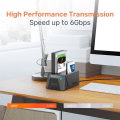 Miniatyrbilde 4 av 8: Dual Bay SSD Hard Drive Dokking Stasjon USB C to SATA HDD Docking Station