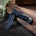 Miniatyrbilde 4 av 7: Utendørs Camping Survival Kniv Rustfritt Stål Fleggbar Kniv Multitool Lommekniver EDC Kniver
