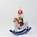 Miniatyrbild 4 av 11: Jul Gungning Häst Nötknäppare Soldat Puppet Barn's Gåva Trä Hantverk Ridning Häst Docka Leksak