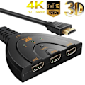 Miniatyrbillede 2 af 6: Mini 3 Port 1.4b 4K Switcher Splitter 1080P 3 in 1 out Port Hub