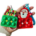 Miniatyrbillede 1 af 8: 2 stykker Julemand Elk Nøglering Fidget Legetøj Jule Fest Gavn gave Souvenir Giveaway Gæst Jule Jule Gaver