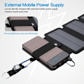Miniatyrbild 3 av 8: Fällbar Utomhus Solar Panel Laddare Bärbar 5V 2.1A USB Utgång Enheter Camp Vandring Ryggsäck