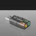 Pikkukuva 3 / 7: Mini ulkoinen USB 3,5mm mikrofoni kuuloke liitin stereo kuulokkeet 3d ääni kortti ääni sovitin