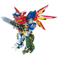 Miniatyrbillede 5 af 6: 5 i 1 Samling Dinozords Transformation Ranger Megazord Robot Action Figurer Børn Legetøj